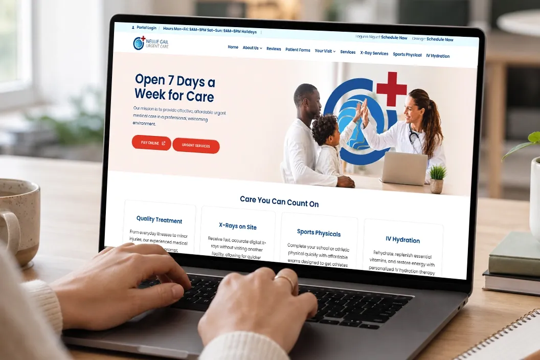 Nellie Gail Urgent Care Website Design